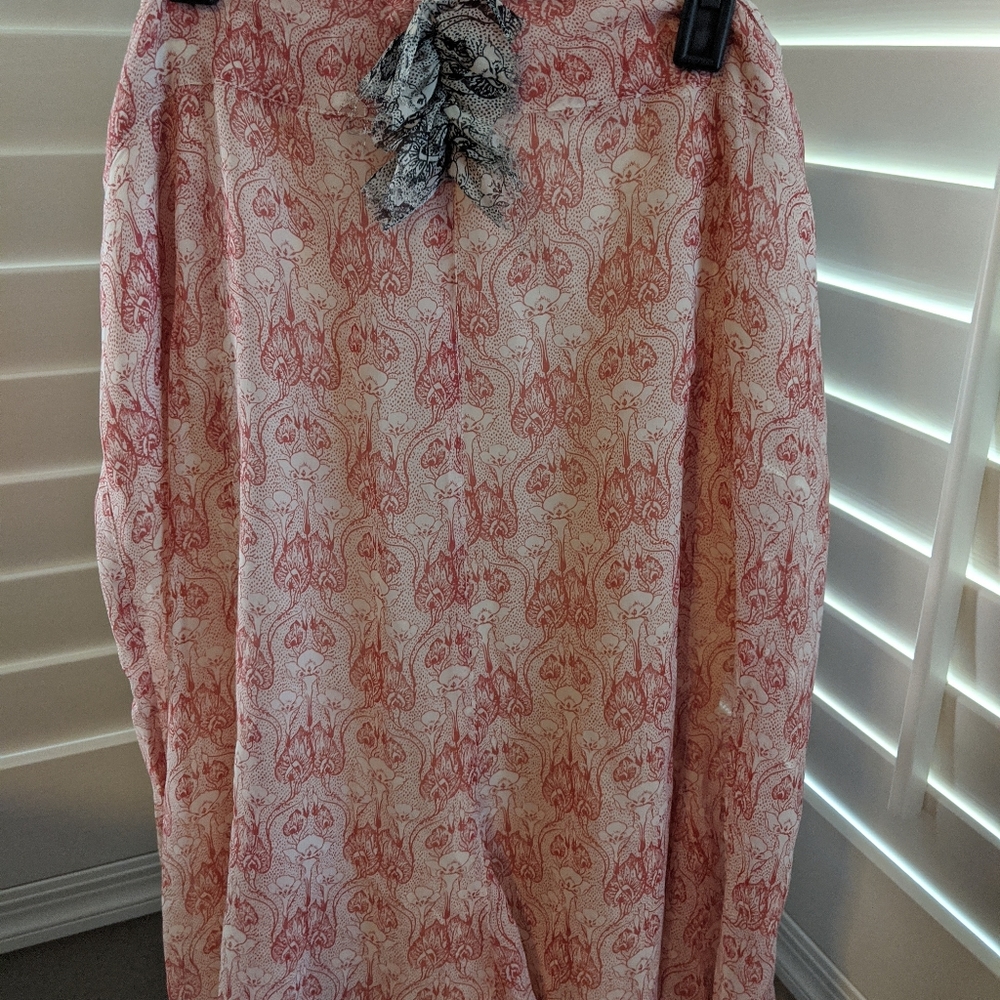 MLLP by Max Studio Silk Floral Skirt